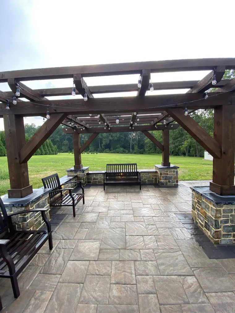 Hardscaping project by DreamScapes Masonry and Concrete in the greater Baltimore area