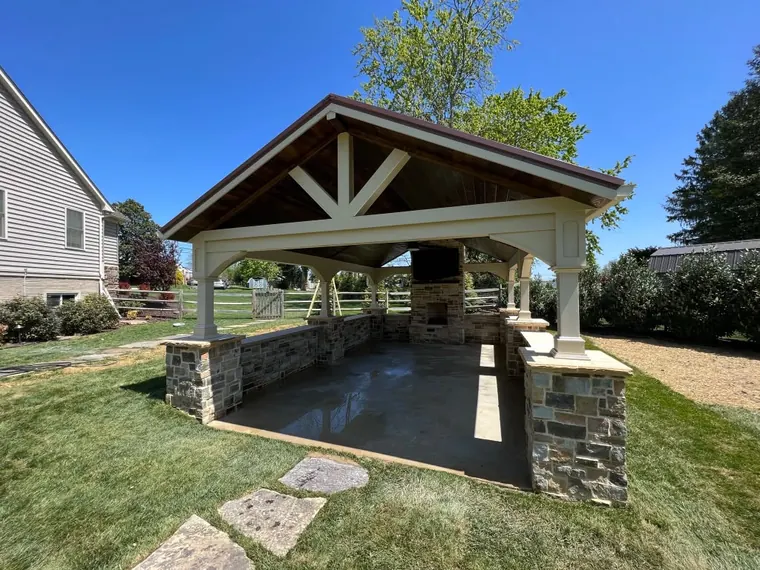 Pavilions & Pergolas by DreamScapes Masonry and Concrete